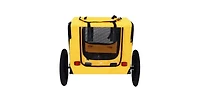 Aostirmotor Yellow Pet Bike Dog Cart for Bicycle Suitable for Small and Medium Pets Folding Cart Frame Quick Release Wheel Internal Leash