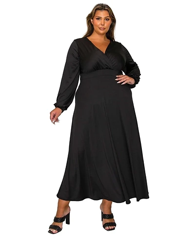 L I V D Plus Sophia Surplice Dress