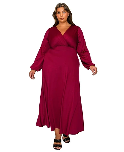 L I V D Plus Sophia Surplice Dress