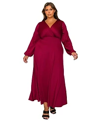 L I V D Plus Sophia Surplice Dress