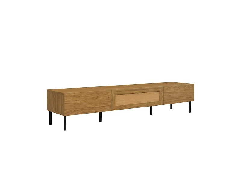 Casainc Storage Cabinet Modern Farmhouse Media Tv Stand Console with Metal Legs