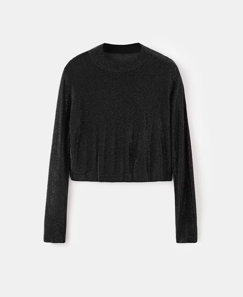 Mango Women's Crystal Crop Sweater