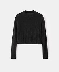 Mango Women's Crystal Crop Sweater