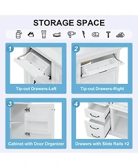 Boyel Living 36" Bathroom Vanity with Sink, 4 Drawers & Soft-Close Door, Freestanding Storage Cabinet
