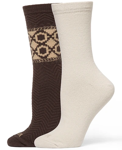 Hue Women's 2-Pack Diamond Knit Crew Socks