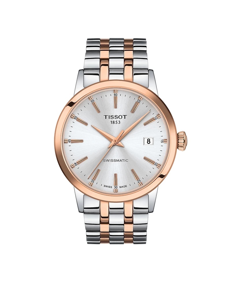 Tissot Men's Swiss Automatic Classic Dream Two-Tone Stainless Steel Bracelet Watch 42mm