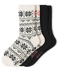 Hue Women's 2-Pack Snowflake Crew Socks