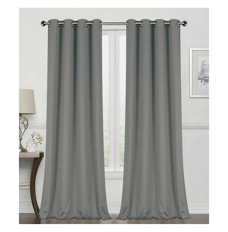 GoodGram 2 Pack: Hotel Thermal Grommet 100% Blackout Curtains - 52 in. W x L