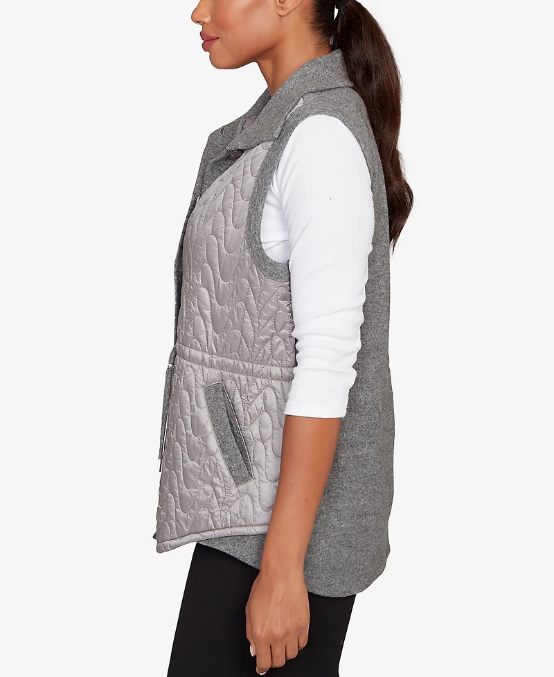 Ruby Rd. Petite Button Front Quilted Vest