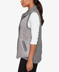 Ruby Rd. Petite Button Front Quilted Vest