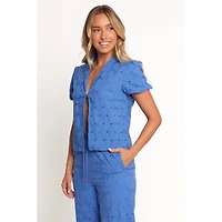 Petal and Pup Women's Ksenia Embroidered Tie Top