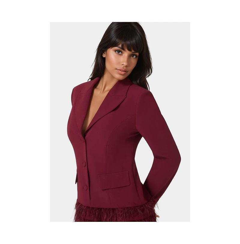 Bebe Women's Feather Blazer Dress