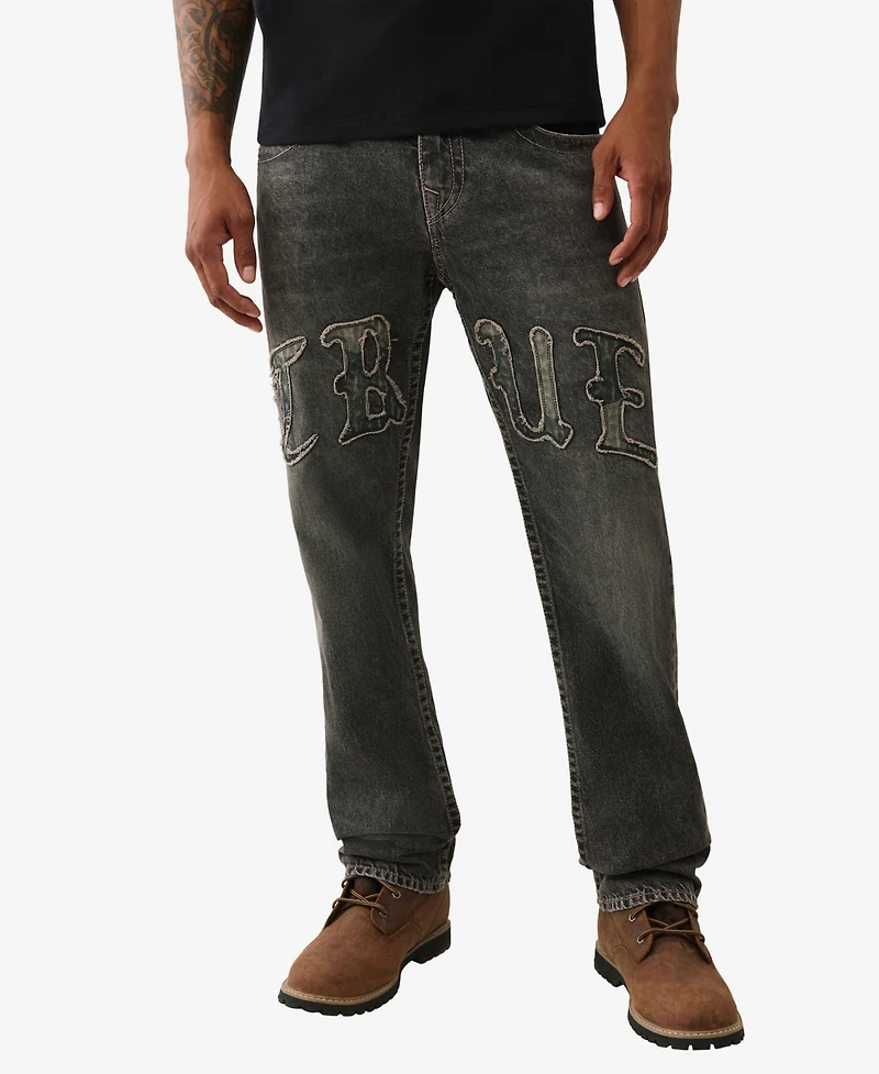 True Religion Men's Ricky Straight Flap Pocket Jeans