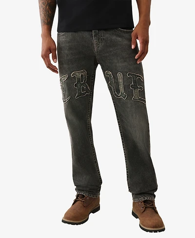 True Religion Men's Ricky Straight Flap Pocket Jeans
