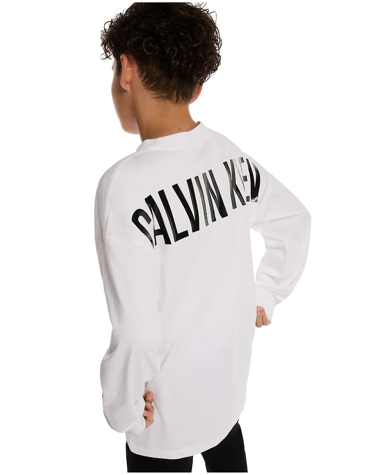 Calvin Klein Boys 8-20 Impact Font Long Sleeve T-Shirt