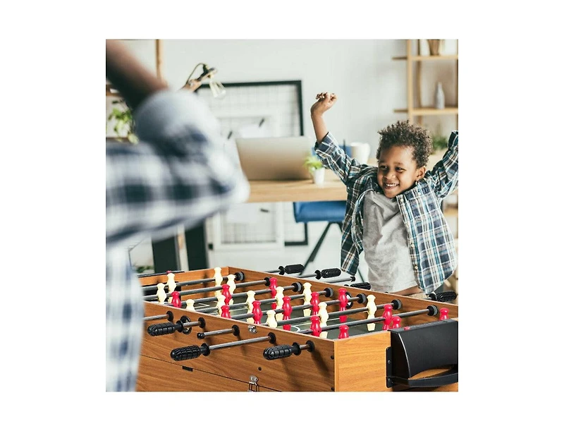 48 Inch 3-In-1 Multi Combo Game Table with Soccer for Game Rooms