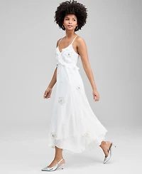 And Now This Petite Beaded Floral Asymmetric Hem Dress, Macy's Exclusive