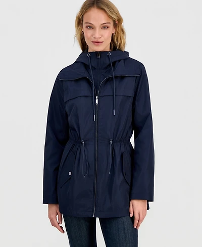 Calvin Klein Women's Bibbed Hooded Anorak Coat