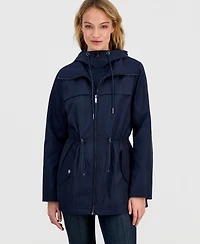 Calvin Klein Women's Bibbed Hooded Anorak Coat