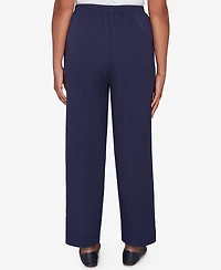 Alfred Dunner Women's Saratoga Springs Side Seam Pocket Average Length Twill Pants