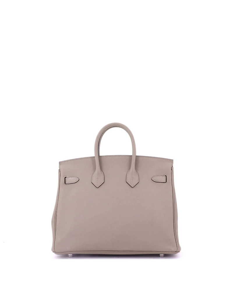 Pre-Owned Hermes Birkin 25 Handbag Swift with Palladium Hardware