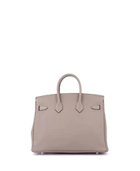 Pre-Owned Hermes Birkin 25 Handbag Swift with Palladium Hardware
