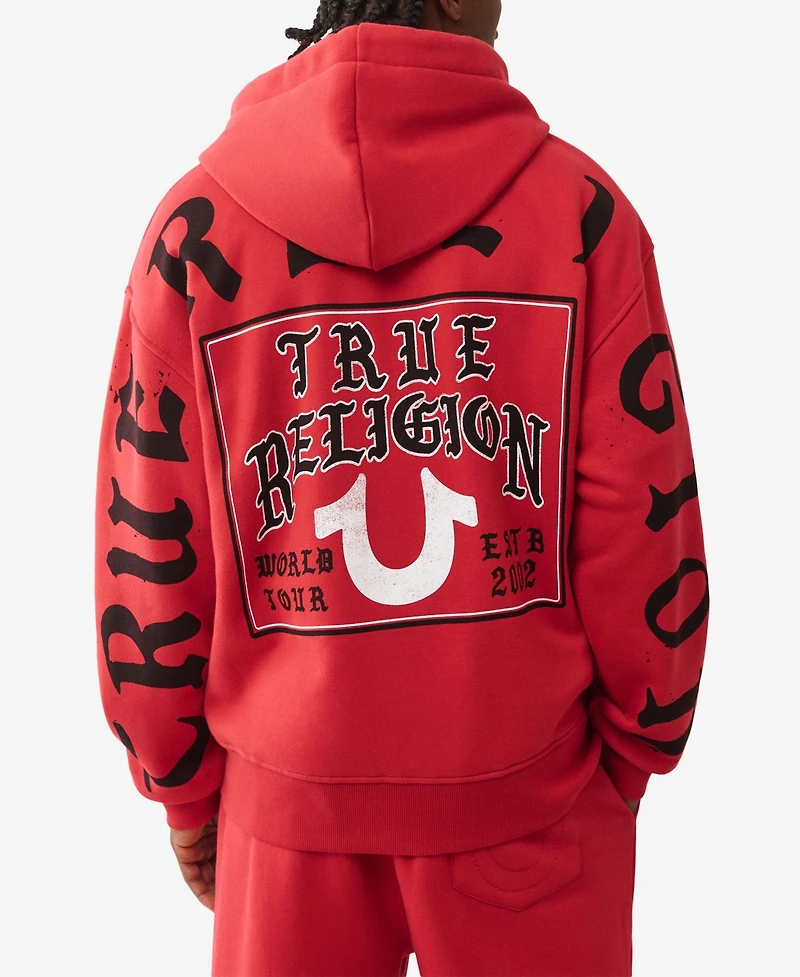 True Religion Men's Flag Zip Up Hoodie