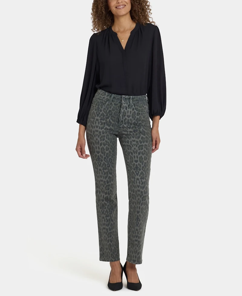 Nydj Petite High Rise Marilyn Straight Short Jeans