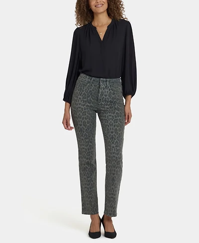 Nydj Petite High Rise Marilyn Straight Short Jeans