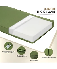 Aoodor Outdoor Lounger Cushion 41.7''Lx22''Wx3''H Chair Seat Cushion - Set of 2