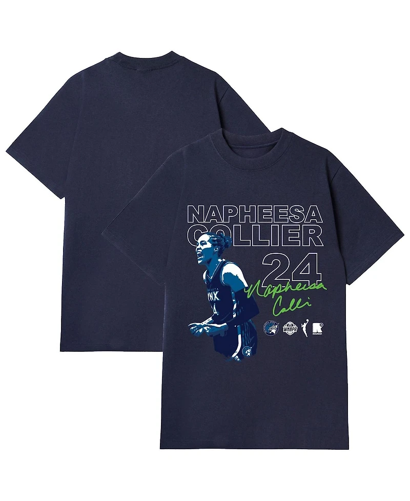 Round21 Men's and Women's Napheesa Collier Navy Minnesota Lynx Player Graphic T-Shirt