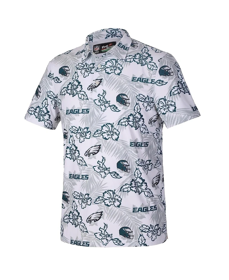 Reyn Spooner Men's White Philadelphia Eagles Pua Performance Game Day Polo Shirt