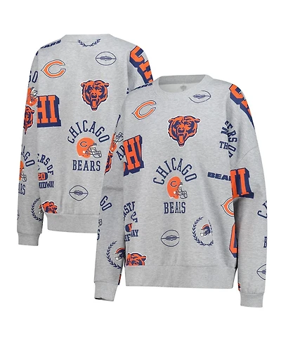 Gameday Couture Women's Heather Gray Chicago Bears Always On Repeat Fleece Sweatshirt