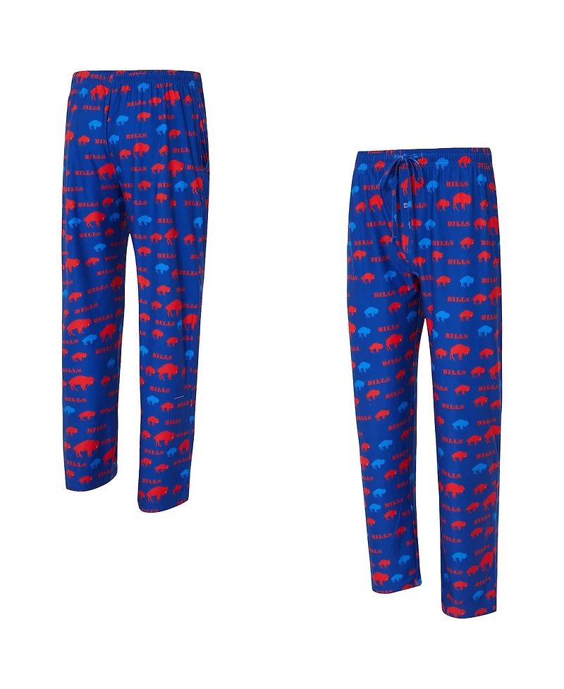 Concepts Sport Men's Royal Buffalo Bills Retro Mosaic Allover Print Knit Pants