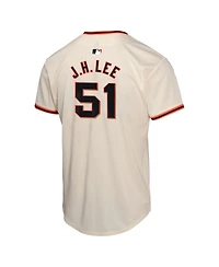 Nike Big Boys and Girls Jung Hoo Lee Cream San Francisco Giants Home Player Game Jersey