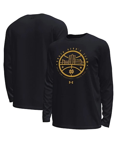 Under Armour Men's Black Notre Dame Fighting Irish The Bend Stretch Long Sleeve T-Shirt