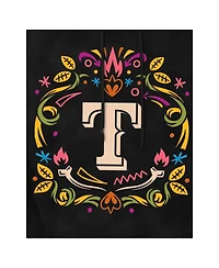 New Era Men's Black Texas Rangers Dia de los Muertos Brushed Fleece Hoodie