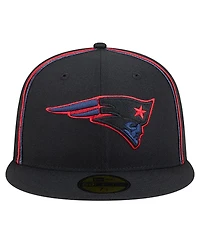 New Era Men's Black New England Patriots Soutache 59FIFTY Fitted Hat