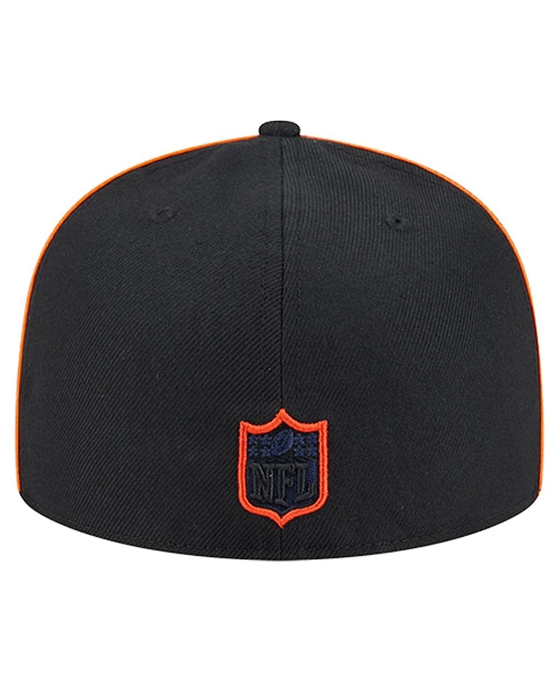 New Era Men's Black Chicago Bears Soutache 59FIFTY Fitted Hat