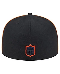 New Era Men's Black Chicago Bears Soutache 59FIFTY Fitted Hat