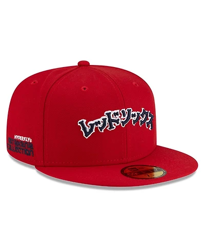 New Era x Hyperfly Men's Red Boston Sox 59FIFTY Fitted Hat