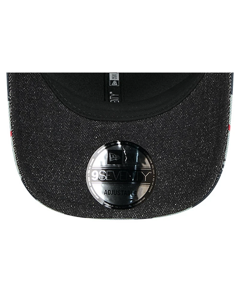 New Era Men's Denim/Navy Atlanta Braves Aztec Denim 9SEVENTY Adjustable Hat