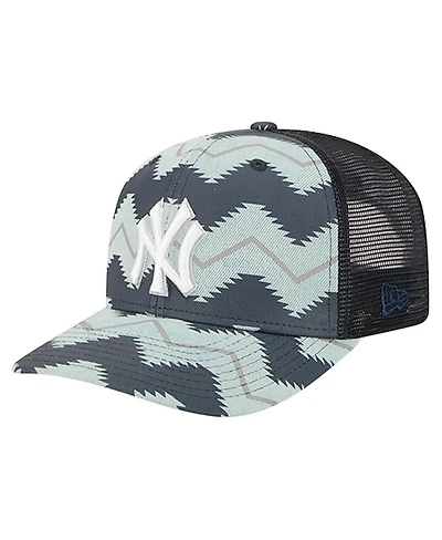 New Era Men's Denim/Navy New York Yankees Aztec Denim 9SEVENTY Adjustable Hat