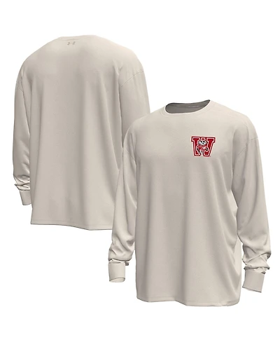Under Armour Men's Wisconsin Badgers Throwback Motion Heavyweight Long Sleeve T-Shirt
