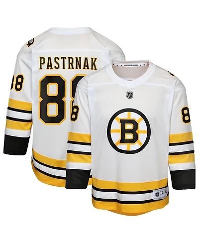 Outerstuff Big Boys and Girls David Pastrnak White Boston Bruins Home Replica Player Jersey
