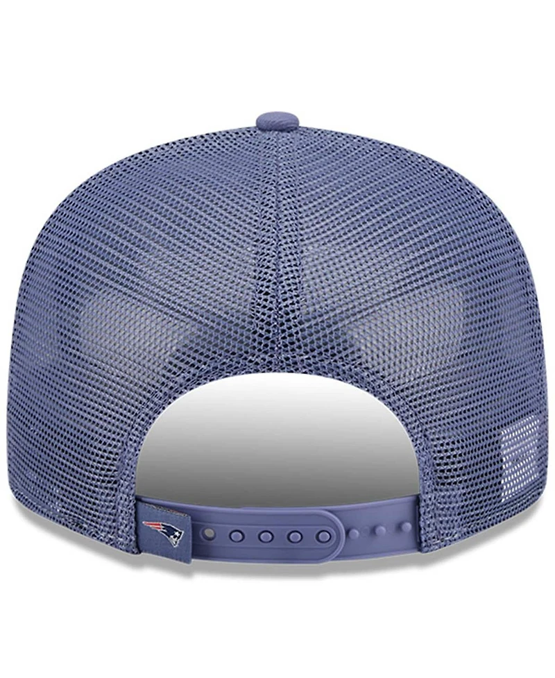 New Era Men's Gray/Meadow Blue New England Patriots 2025 Rivalries Collection Team Split Panel 9FIFTY Snapback Hat