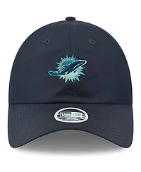 New Era Women's Pitch Blue Miami Dolphins 2025 Rivalries Collection Pony Tail Adjustable Hat