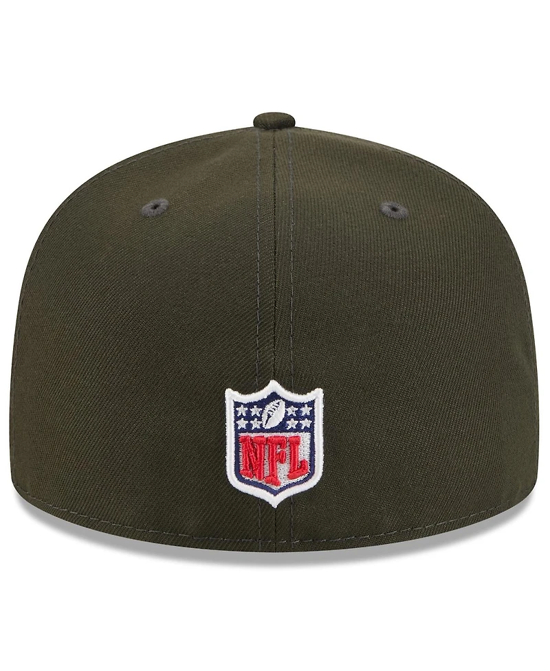 New Era Men's Gotham Green York Jets 2025 Rivalries Collection Sideline Rope 59FIFTY Fitted Hat