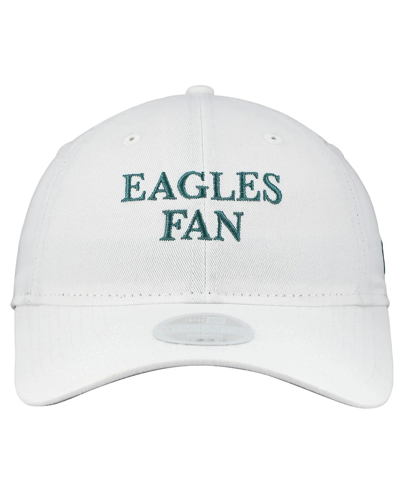 New Era Women's White Philadelphia Eagles Team Fan 9TWENTY Adjustable Hat