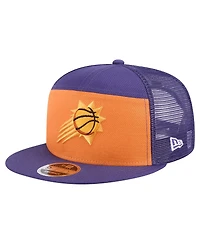 New Era Men's Orange/Purple Phoenix Suns Outdoor Split Panel 9FIFTY Snapback Hat